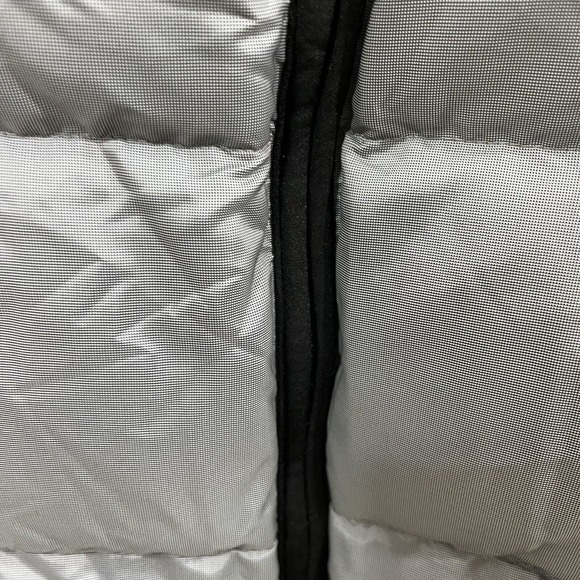 Eddie Bauer EBTEK Vintage Mens Goose Down Insulated Vest Silver w/ Blk Trim XXL - Picture 6 of 13